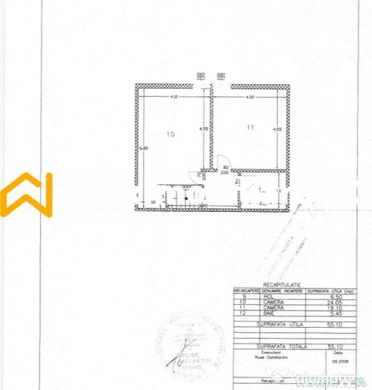 Apartament cu 3 camere, mobilat în Roșu