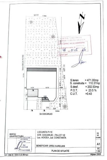 Casă cu 4 camere cu Teren 471 Mp în Agigea