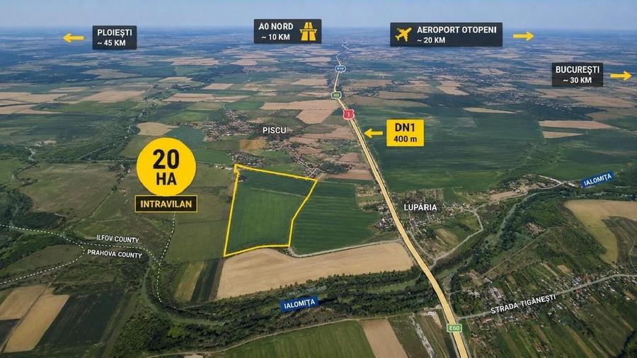 Teren agricol intravilan de 200000 mp, în Ciolpani