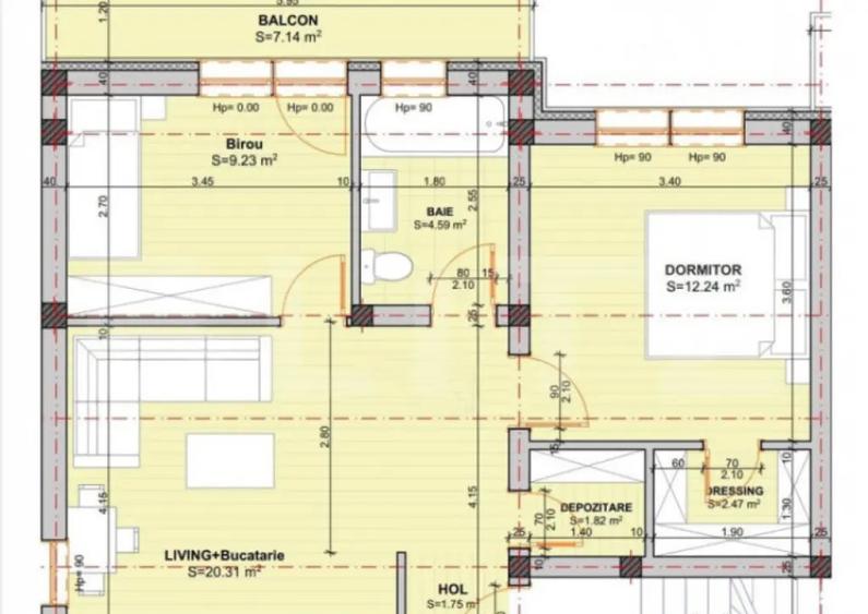 SUPER PRET! Apartament cu 3 camere + balcon, ETAJ 1, 1 loc - 3