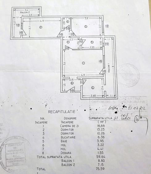 Apartament 3 camere 75,59 mp Ultracentral Slatina, Crisan - 1