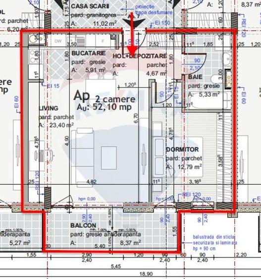 Apartament cu 2 camere de vânzare semicentrală - Mărăști - 7