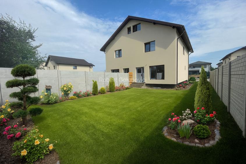 Casa individuala cuplata cu mansarda locuibila, 4 camere, STB