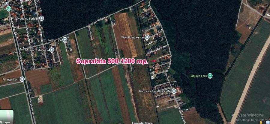 De vanzare teren intravilan intre 500-1200 mp langa padure - 1