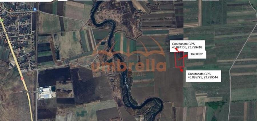 Teren de vanzare Bontida. Extravilan 16.600/? - 2