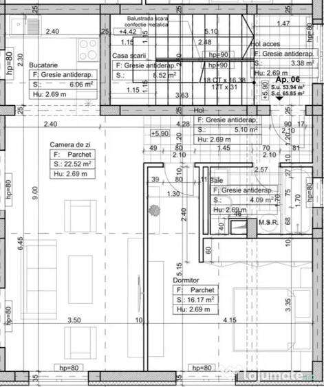 Apartament 2 camere, 54 mp, zona Braytim - 1