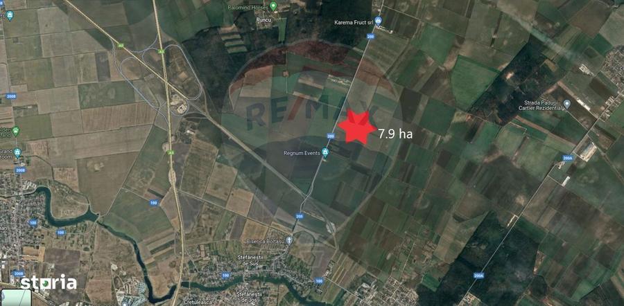 Teren industrial 7.9 ha, Afumati, deschidere 120m, Soseaua Stefanesti - 5