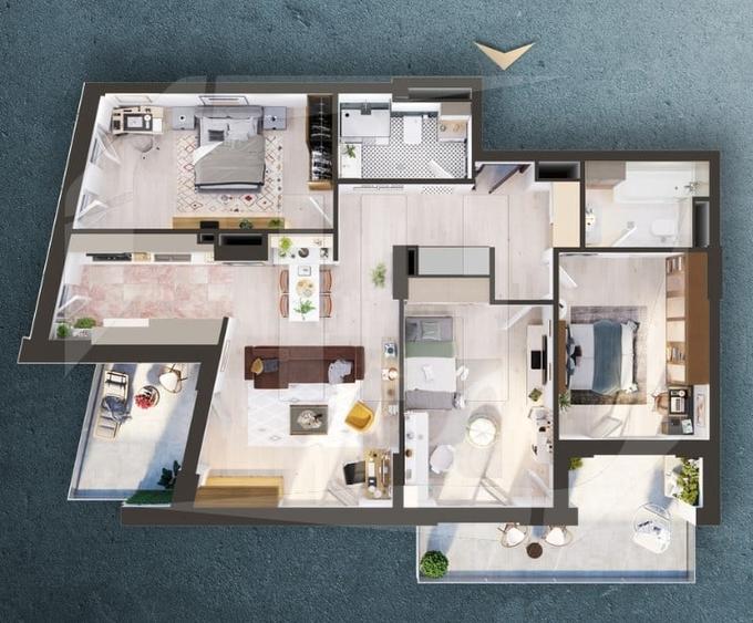 Apartamente 4 camere, proiect rezidential premium, zona Marasti - 7