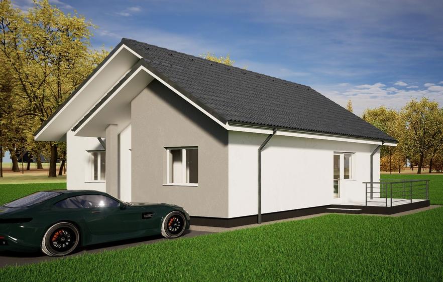 Casa plan Parter,90 mp,HLINCEA,teren 334 mp. - 1