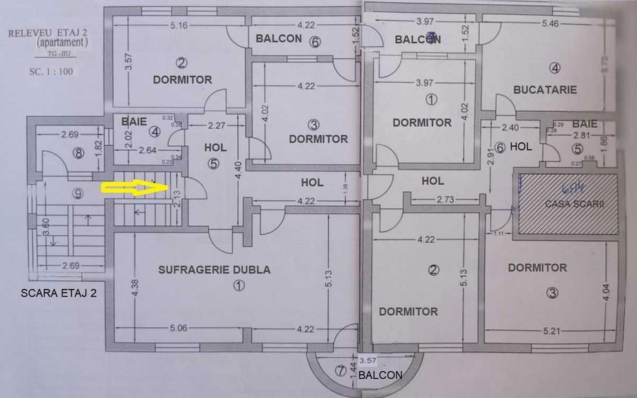 Apartament 270 mp in vila, centru Targu Jiu. Pretabil si firma - 7