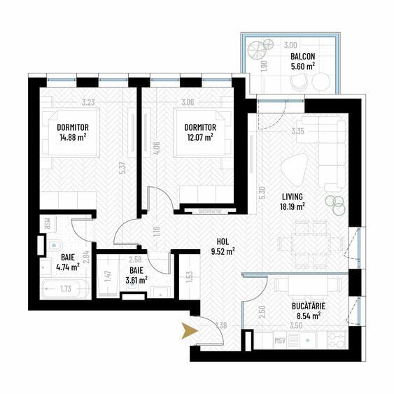 Apartament 3 camere, proiect premium Drumul Taberei Residence -la bulevard - 2