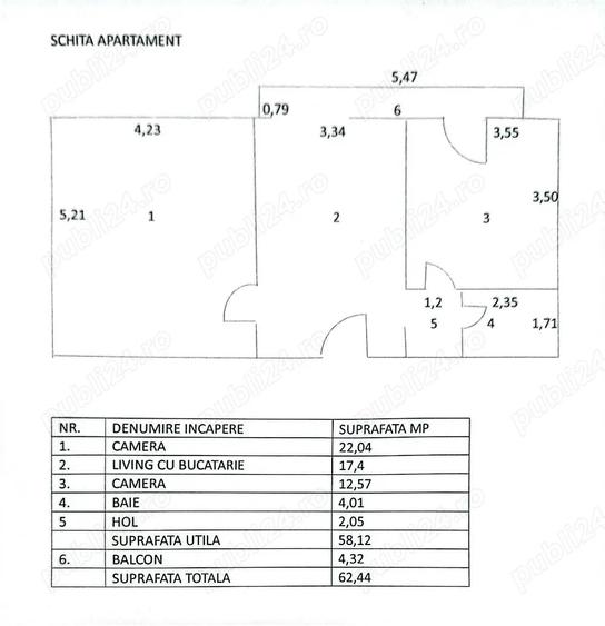 Apartament modern central, 2 camere (3 camere functionale), bloc MAI, parcare+boxa - 7