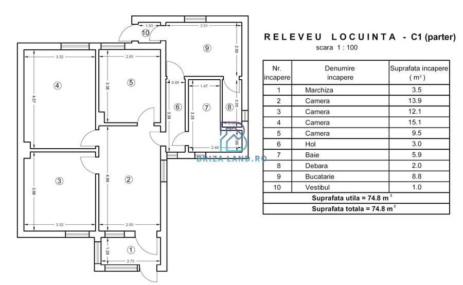 Bucurestii Noi, Biserica Basilescu, casa 93mp, 4 camere, teren 400mp - 2