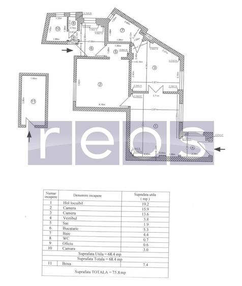 INCHIRIERE 3 CAMERE 2 BAI METROU UNIRII ULTRACENTRAL CENTRALA PROPRIE 68MP - 17