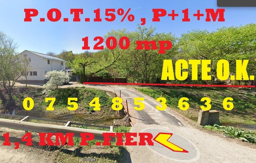Teren Construcții intravilan de 1200 mp, în Central