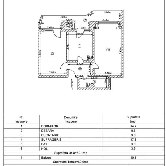 Apartament cu 2 camere decomandat în Ostroveni