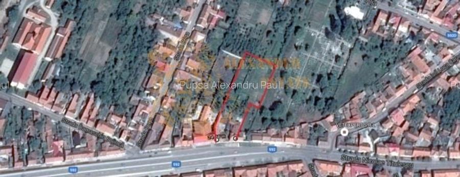 Teren central la asfalt cu toate utilitatile, Lugoj