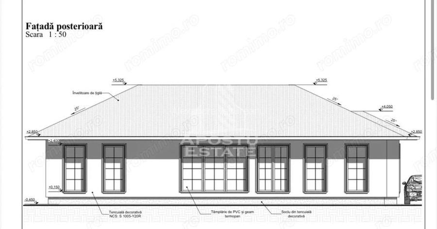 Casa individuala pe parter, 3 camere, garaj, teren 540, zona Braytim