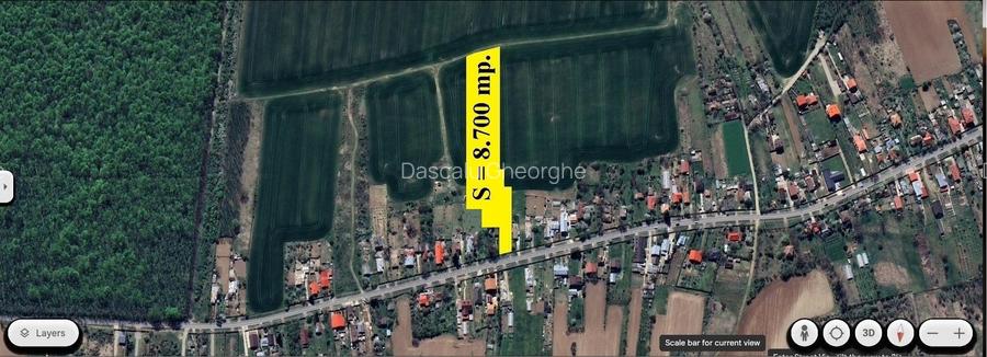 CIOLPANI-Str. Tiganesti, cu acces direct din DJ101C, 8.700 mp. teren intravilan