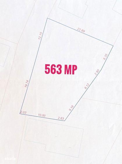 Teren intravilan com Bors, 563 mp, 32 ml front- Pret 36.000 euro neg - 5