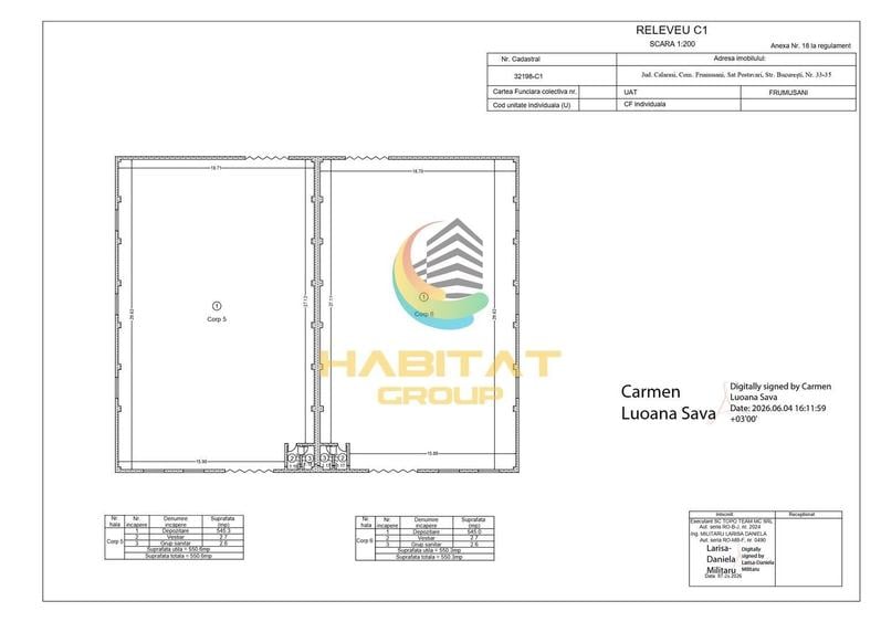 Spațiu industrial, de 550 mp, în Frumușani