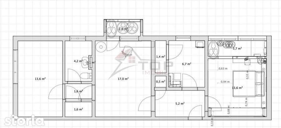 Apartament 3 camere Podu Ros - Titu Maiorescu - 2