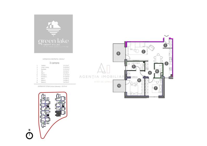 3 Camere 92 MP Finalizat | Baneasa | Green Lake - 11