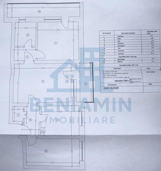 3 camere - etaj 2 - 66.1mp - teava de gaze - scoala 21 - Rotunda - 6