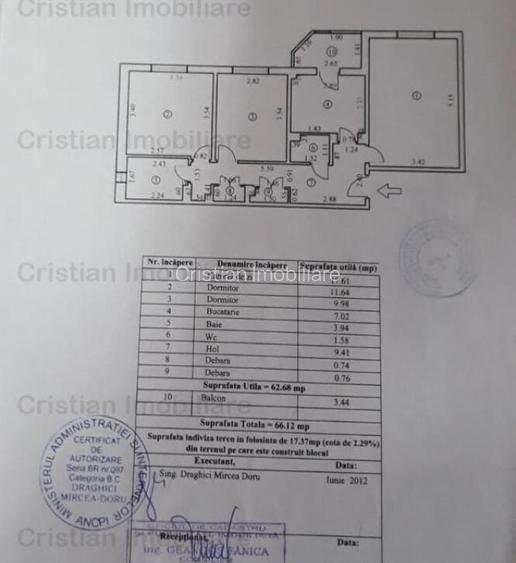 3 camere confort 1 DECOMANDAT 2 bai etaj 3 Calarasi IV