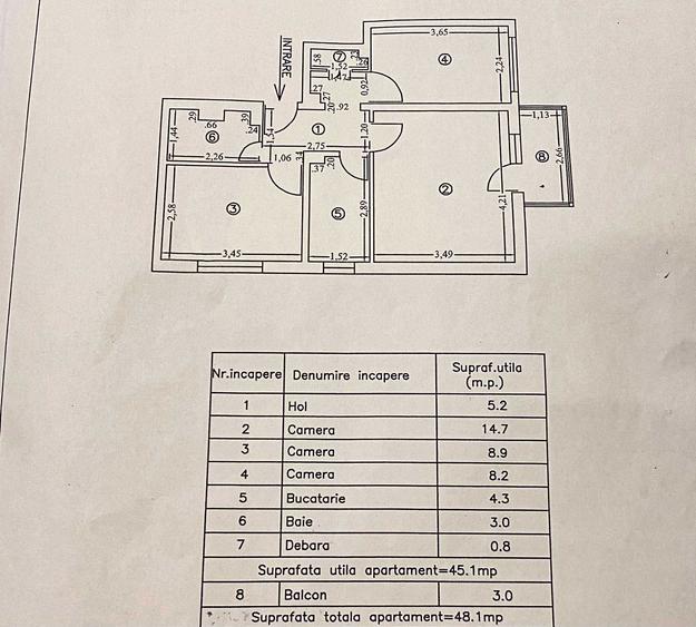Apartament cu 3 camere | cu Balcon | Zona TIC-TAC Ostroveni - 5