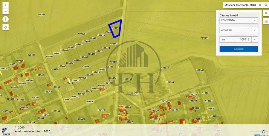 Teren intravilan de vanzare Mosneni, 23 August - 2