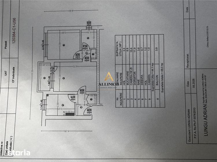 Apartament cu 2 camere semidecomandat în Democrației