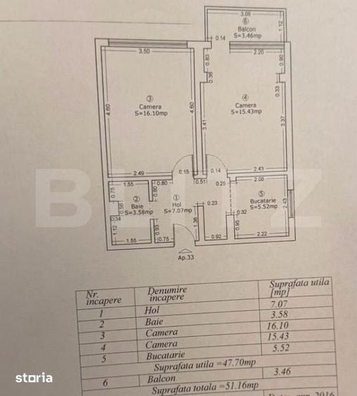 Apartament cu 2 camere în Olimpia-Stadion