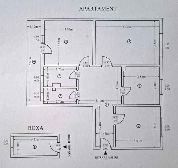 Apartament cu 3 camere decomandat în Central