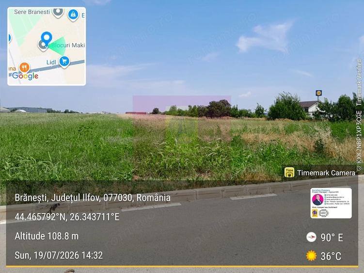 Teren de 3333 mp, în Brănești