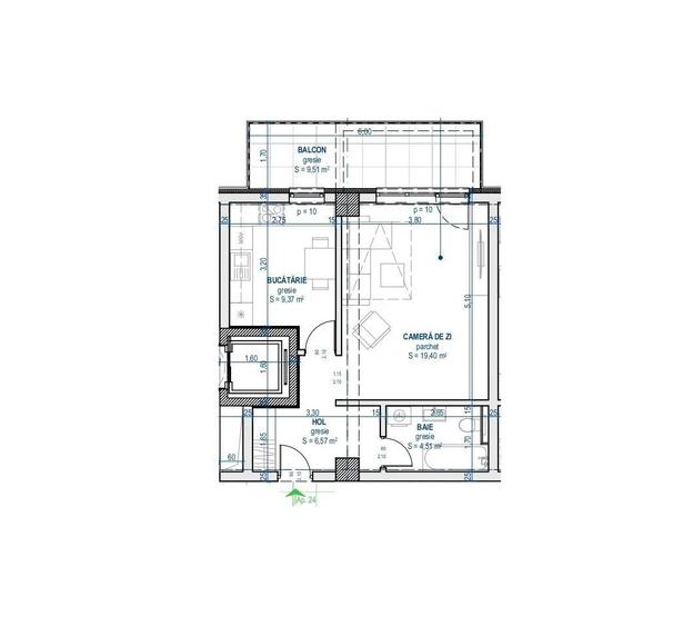 Garsoniera noua cu balcon ?i lift in Iasi - 6
