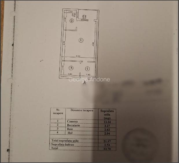 Garsonieră decomandată, mobilată în Alexandru cel Bun