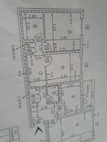 Apartament cu 3 camere decomandat în Central