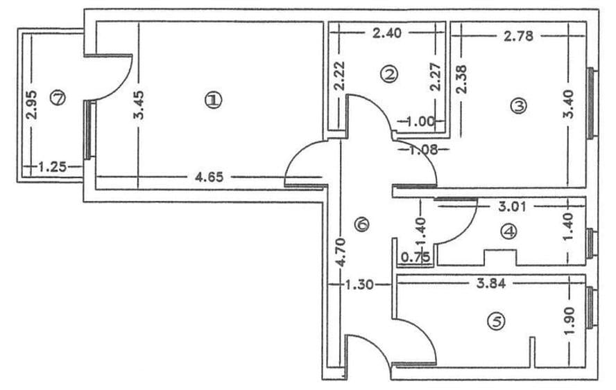 Apartament doua camere, decomandat - 1