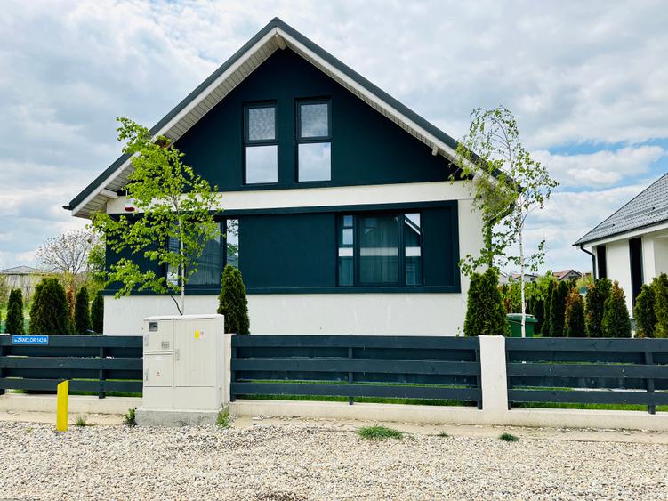 Casă individuală modernă | de vânzare P+M - Comuna Berceni | 4 camere, teren 406 - 1