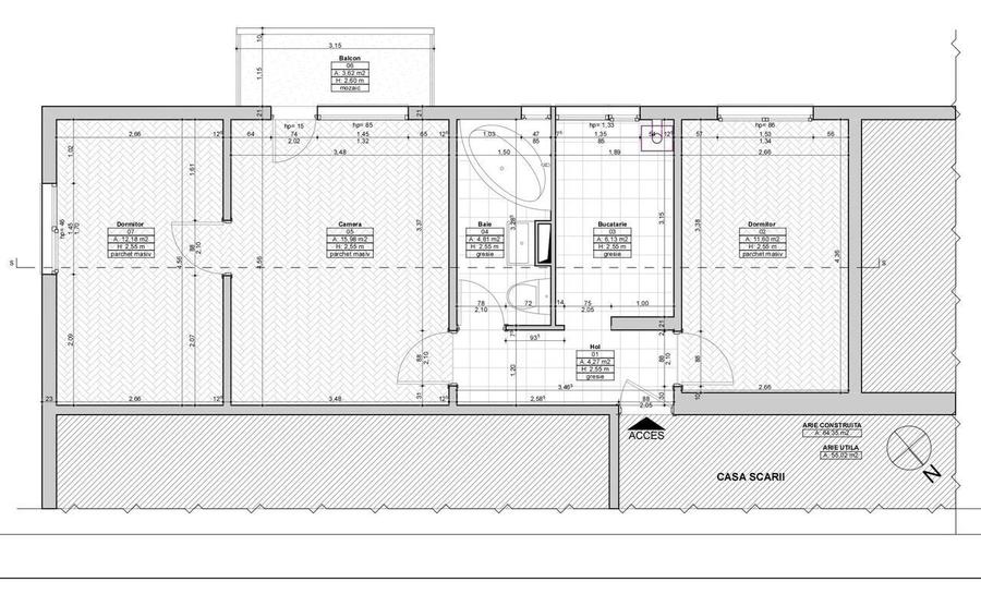 Proprietar Apartament 3 camere etaj 2/4, insorit, Piata Astra +parcare - 7