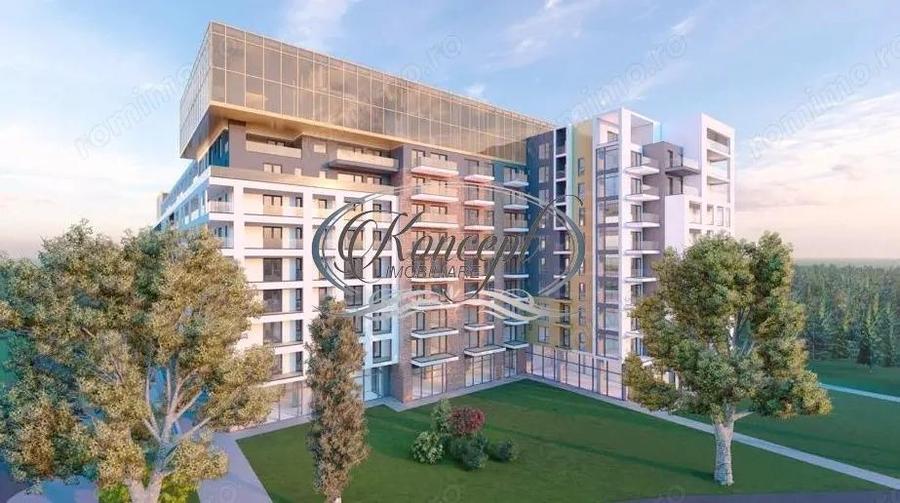Apartament spectaculos cu perete cortina si terasa generoasa, strada Soporului - 5