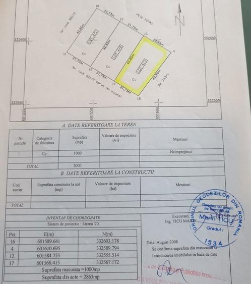 Teren Voluntari, Comuna Ganeasa - 1