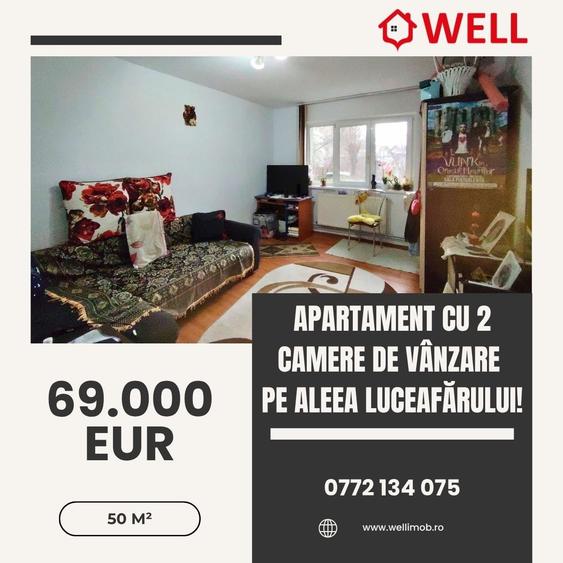 Apartament cu 2 camere de vânzare în Sfântu Gheorghe, pe Aleea Luceafărului! - 1