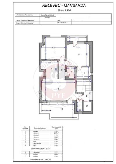 Calea Mosilor | Apartament 3 camere in Vila | 105mp | B12520 - 1