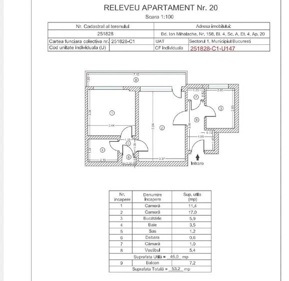 Propietar Vand Apartament  2  Camere Ion Mihalache nr 158 Metrou stația 1Mai - 9