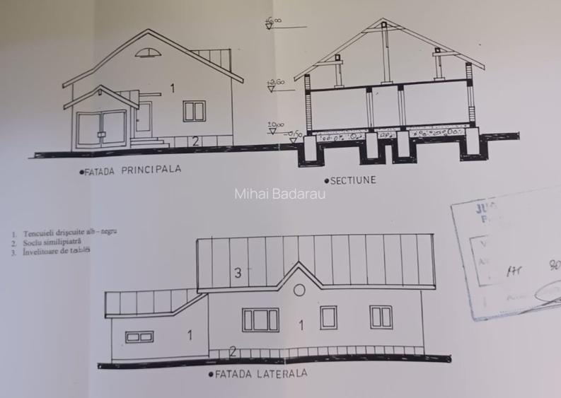 Tărtășești - casă pe parter, 4 camere, 2 băi, garaj.