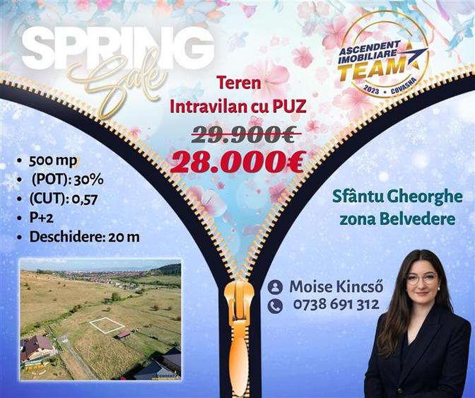 Teren intravilan cu PUZ, 500 mp, zona Belvedere, Sfantu Gheorghe - 1