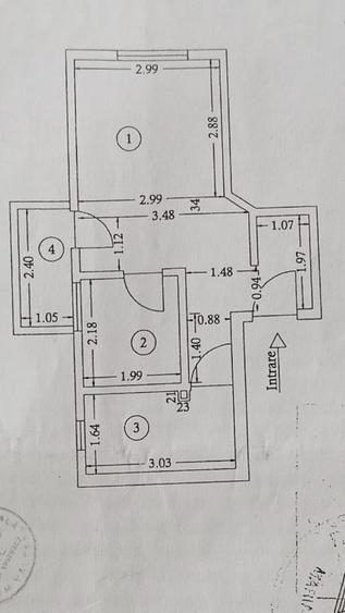Garsoniera, zona Ostroveni, mansarda, 30 mp, mobilata, cu centrala proprie - 1