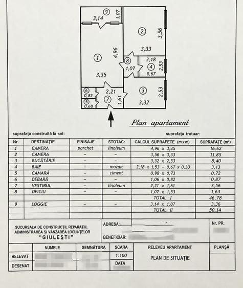 Apartament cu 2 camere semidecomandat, mobilat în Drumul Taberei